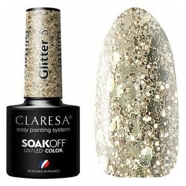 Claresa Glitter Soak Off Hybrid Nagellack 3.5ml (Glitter) (5902846079439)