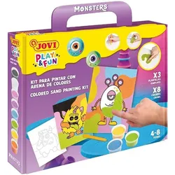 JOVI Bastelset »Play & Fun Sand Painting Kit Monsters« beige