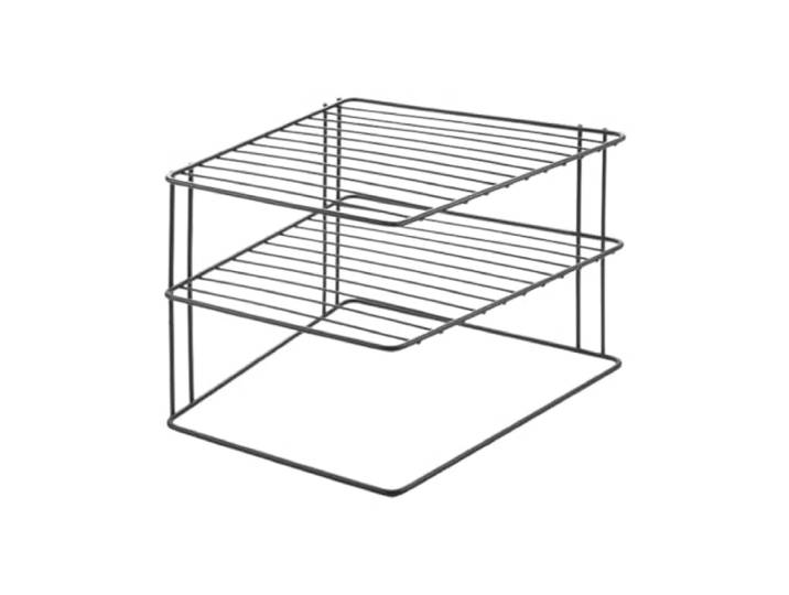 Metaltex Palio Lava hoekkastinzet 2-laags 25x25x19cm TouchTherm, zwart, 3 PIANI