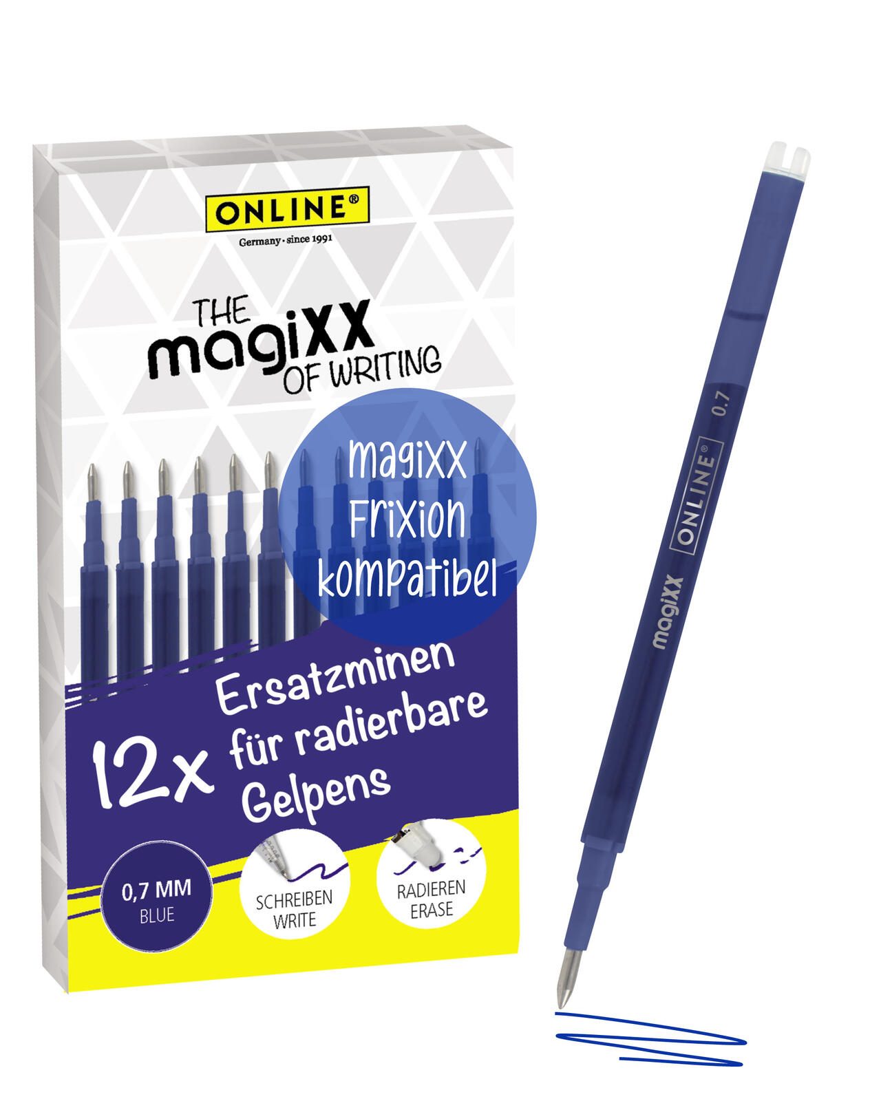 ONLINE® magiXX Gelschreiberminen 0.7 mm Schreibfarbe: Blau 40167