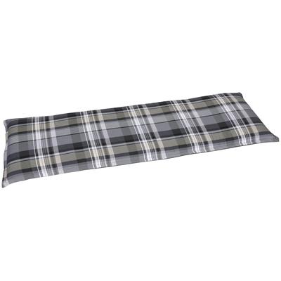 Bankauflage GO-DE "3-Sitzer", grau (grau, creme), B:148cm H:6cm T:48cm, Polyester, Polyurethan, Polsterauflagen, Bankauflage, 148x48 cm