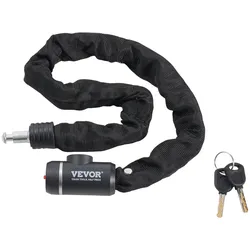 VEVOR 88 cm langes Kombinations-Fahrradkettenschloss Fahrradkettenschloss mit 2 Schlüsseln, robuste & diebstahlsichere Hochsicherheits-Fahrradschlösser, perfekt für Fahrrad Motorrad Roller Fahrrad Tür Zaun