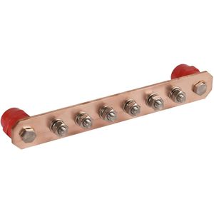 DEHN Potenzialausgleichsschiene PAS 6AP, Edelstahl, 6 Leitungsanschlüsse bis 240 mm², für außen