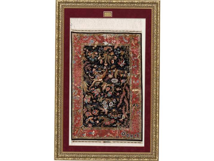 Hereke Seide Teppich 48x76 Handgeknüpft Orientteppich Seide