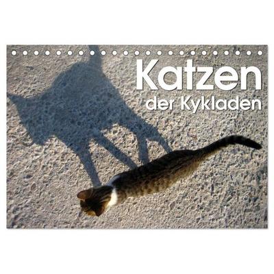 Katzen der Kykladen (Tischkalender 2027 DIN A5 quer), CALVENDO Monatskalender