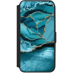 Nivocase Klapphülle für Samsung Galaxy A16 5G Handyhülle aus Kunst Leder NIVOflip schwarz Edelstein Glitzer (Samsung Galaxy A16 5G), Smartphone Hülle, Schwarz