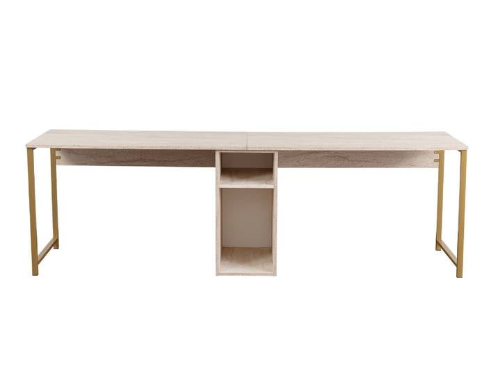 Bureau en bois Twin Study Desk - 240 x 60 x 74 cm - TravertinOr