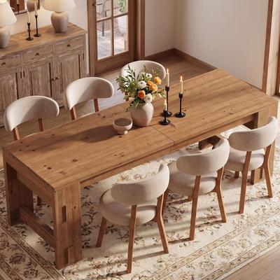 Bluebell 78.7-Inch Solid Wood Dining Table