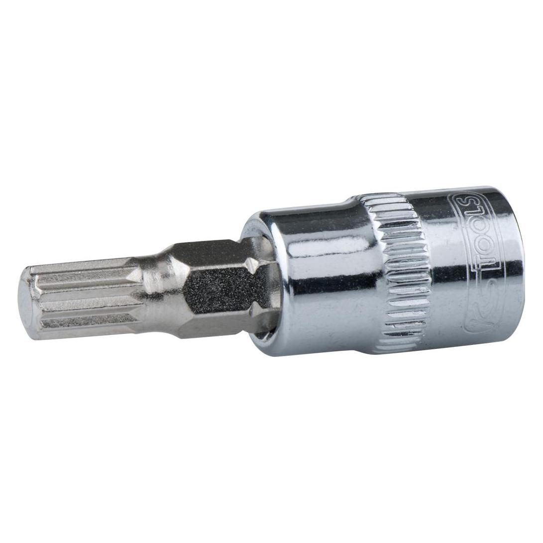 KS Tools Werkzeuge-Maschinen GmbH 1/4 CHROMEplus Bit-Stecknuss XZN, M4, auf Hänger (918.1441-E)