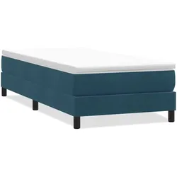 vidaXL Boxspringbett ohne Matratze Dunkelblau 90x210 cm Samt