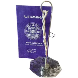 Rope Incense and Silver Plated Holder Set - Astamangal