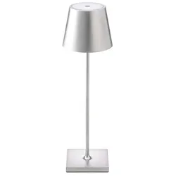 Akku-Tischleuchte Nuindie 380mm silberfarben rund 4546201