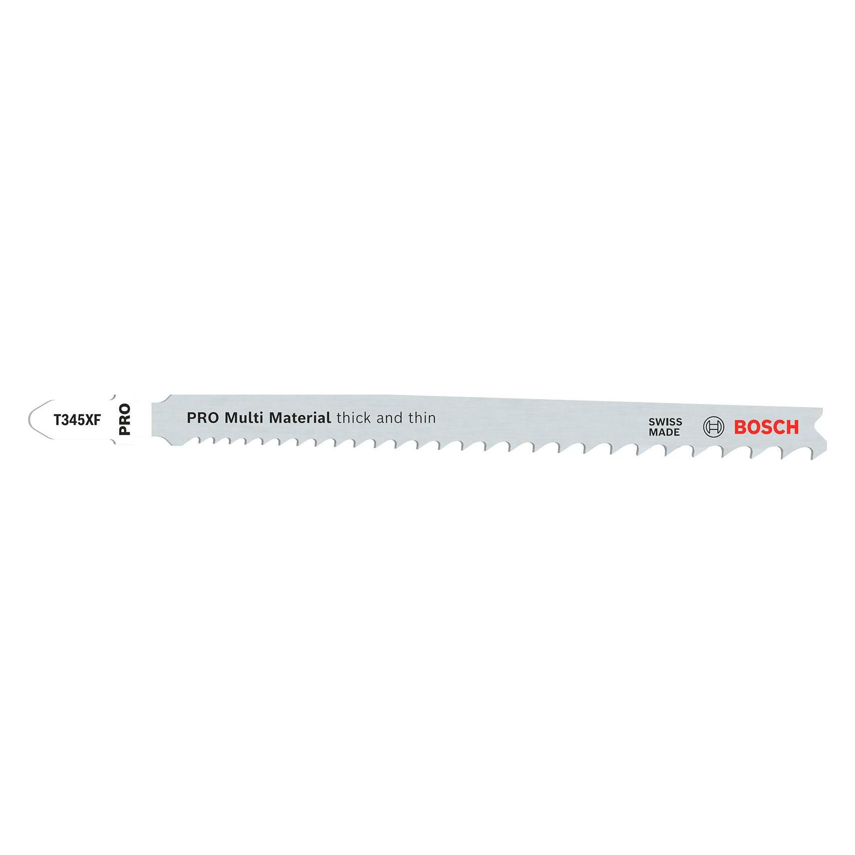 Bosch Professional Zubehör PRO Multi Material thick and thin T345XF Stichsägeblatt, 132 mm, 2-tlg. (2608655101)