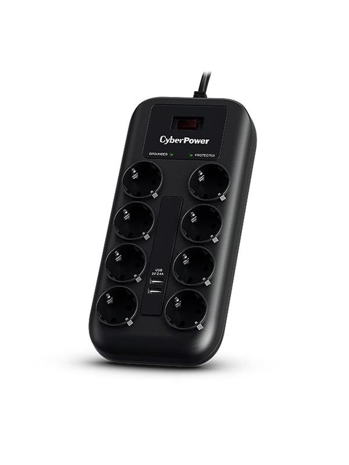 CyberPower P0820SUF0-DE - 8-Port Surge Protection (with 2x USB-A Ports)