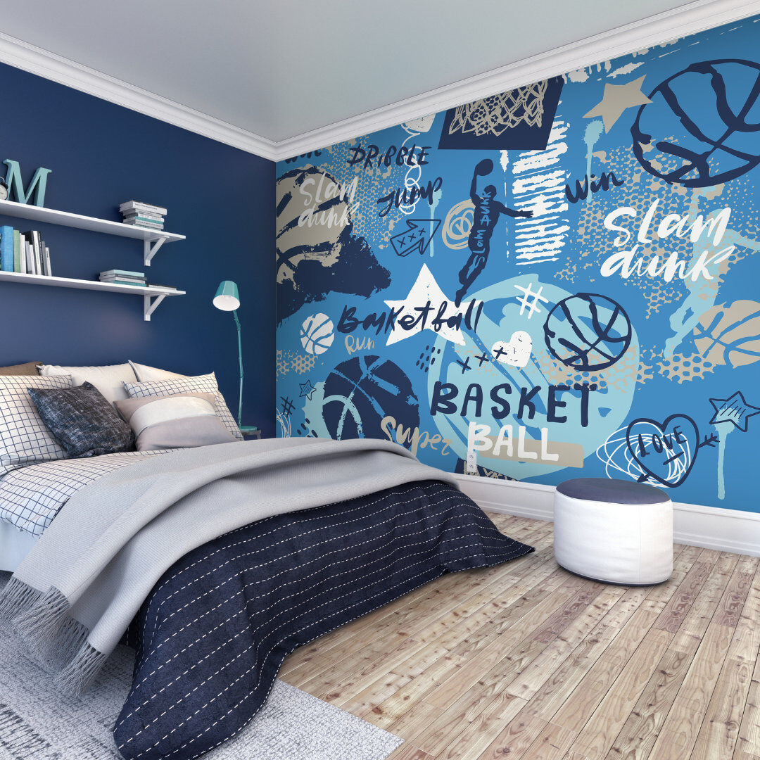ClassicLiving Lionville Matte Wall Mural Blue 300cm L x 240cm W