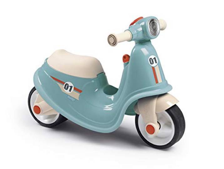 Smoby - Rutschauto für Kinder ab 18 Monaten – leise Räder – Spielzeugkiste – Blau – 721006