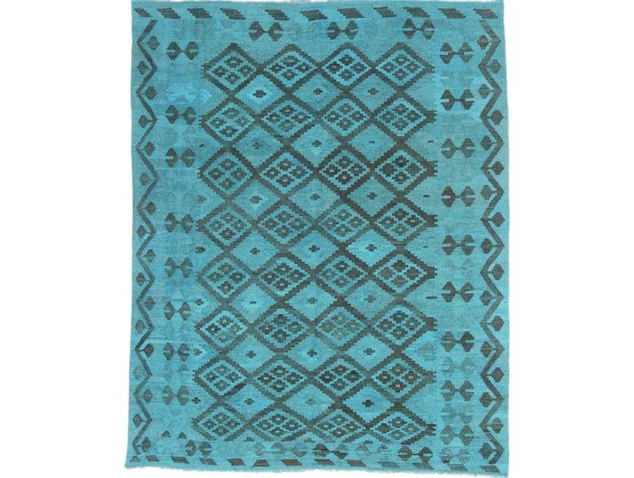 Kelim Afghan Chromatic Teppich 153x188 Handgewebt Orientteppich Wolle