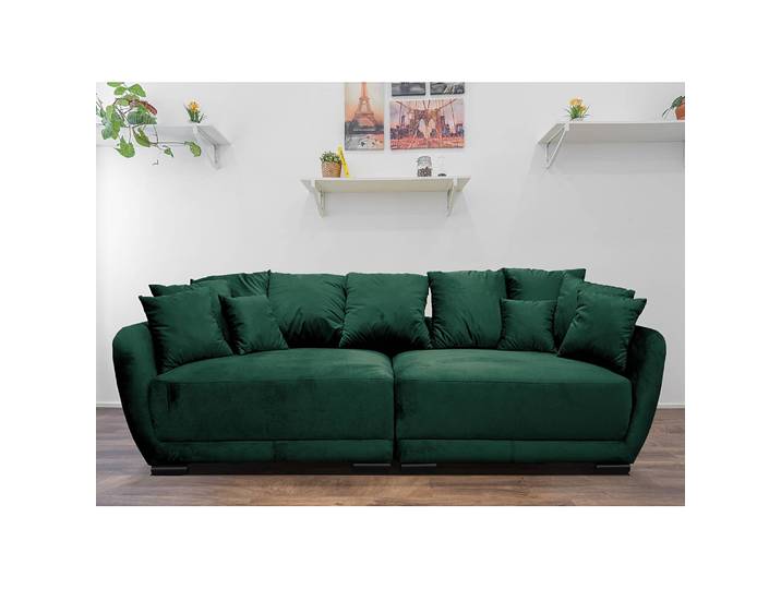 Bigsofa Tarnos Grün/Antikgrün Samt Ravi 293 x 88 x 112cm Modern