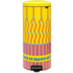 Brabantia Treteimer NewIcon 30 l Yinka Ilori, Anzahl Behälter, Abfalleimer, Gelb, Mehrfarbig