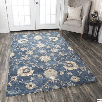 NAVATEXTURA Napoli Hand-tufted Floral Scrollwork Wool Rug