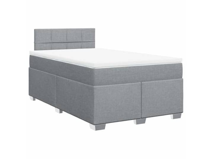 Makastle Boxspringbett mit Matratze Hellgrau 120x190 cm Taschenfederkernmatratze
