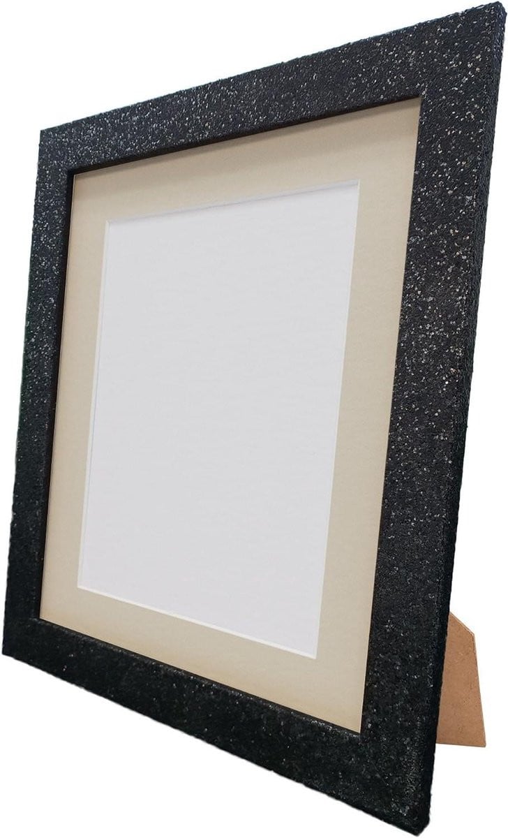 Fotolijstje Cabaret Fotohouder Wandlijst Zwart met Zuurvrij Passe-partout B/D/H: 30 x 25 cm