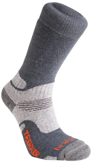 Bridgedale Mens Hike Midweight Merino Performance Boot Socks Gunmetal