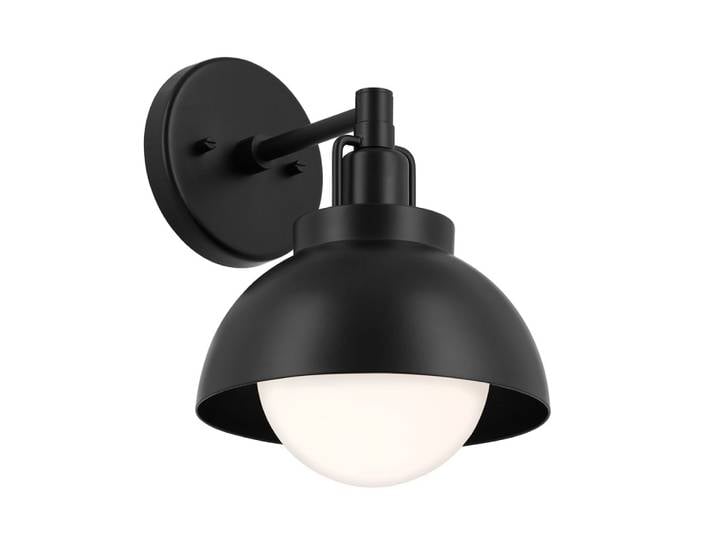 Trio Applique, Semi-Plafonnier, Suspension Acier, Verre gravé Noir