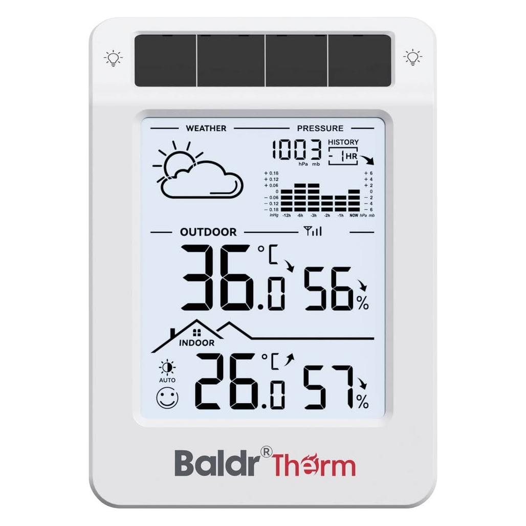 BaldrTherm Digital weather station White B0596WT2H2P-V1 (B0596WT2H2P-V1)