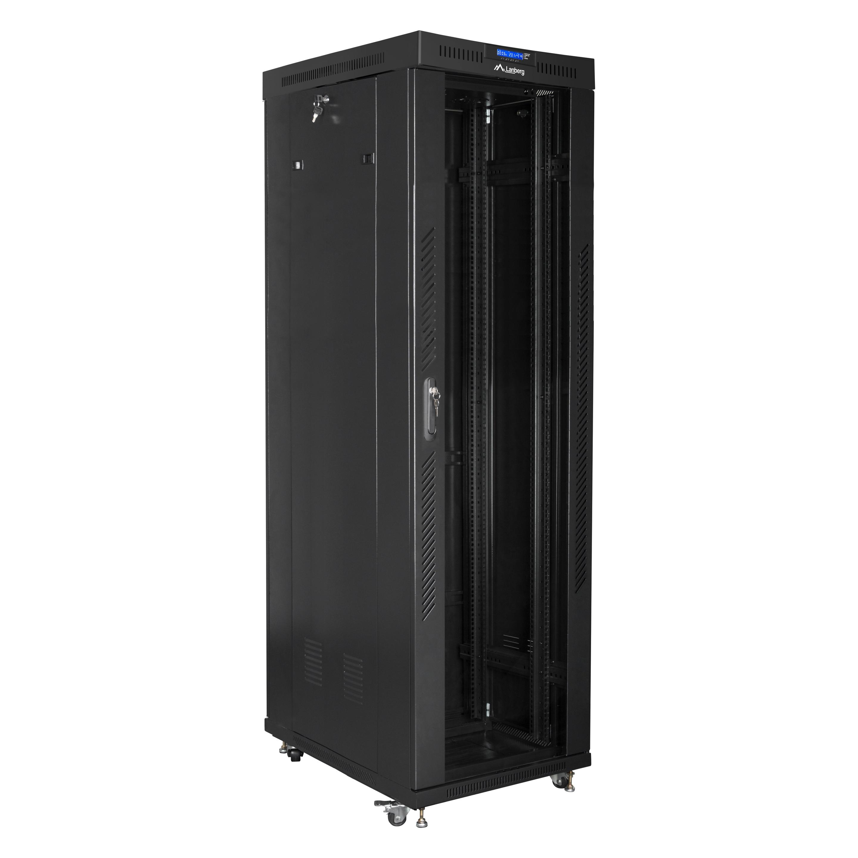 Lanberg FF01-6042-12B Rack 42U Freistehendes Gestell (42 HE, 19 Zoll Rack) (FF01-6042-12B)