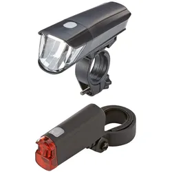 LED-Batterieleuchten-Set, 40/15 Lux, werkzeugfreier Batteriewechsel, inkl. Halter