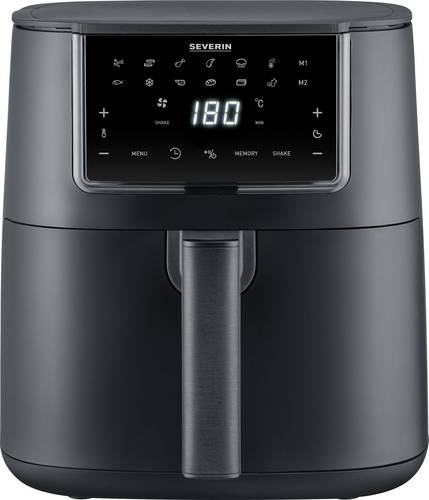 Severin FR 2462 Heißluft-Fritteuse 7 l 1700 W mit Display, Antihaftbeschichtung Schwarz