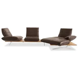 KOINOR Ecksofa Marilyn Leder Braun Schoko