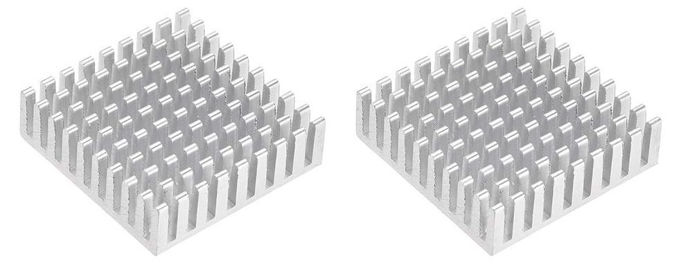 Dripio Set van 2 Aluminium Koellichamen - Zilver - 35 x 35 x 1 cm