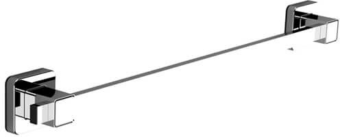 Showerdrape Pushloc Stainless Steel Suction Wall Mounted 43cm Towel Rail