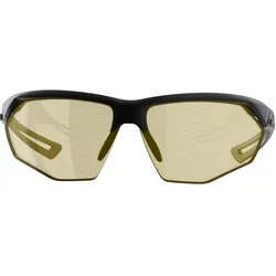 Alpina, Unisex, Sportbrille, Nylos HR (Black Matt, Yellow), Schwarz