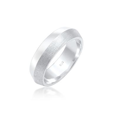 Partnerring ELLI PREMIUM "Paarring Trauring Freundschaft 925 Sterling Silber" Gr. 54, silber, Fingerringe, Damen, 54mm, Silber 925 (Sterlingsilber), 6mm