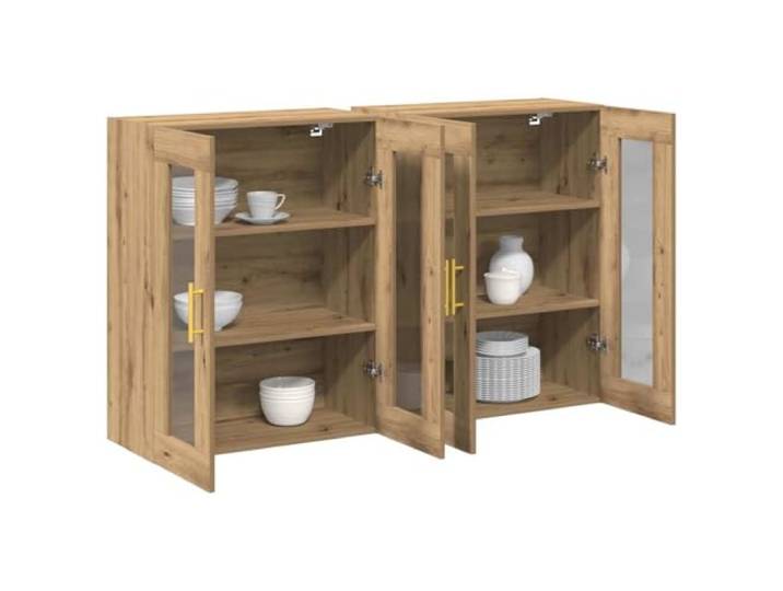 vidaXL Wandschränke 2 STK. Artisan-Eiche 69,5 x 34 x 90 cm Das moderne Design hat klare Linien und ein cooles Finish aus artisan Eiche, perfekt, um jeden Raum aufzupeppen,