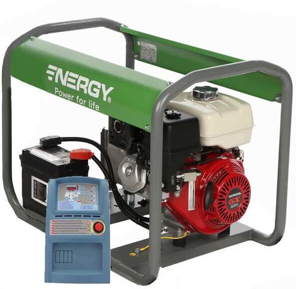 Energy Gruppi Generatore di corrente monofase 4,4 kw - Energy EY-5,5MBE-A - Motore Honda