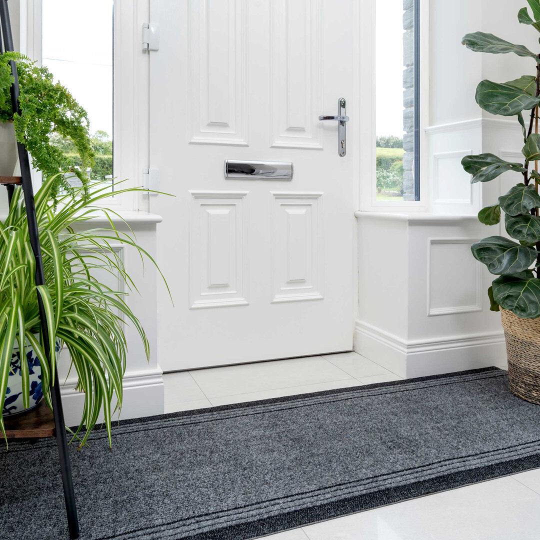 Three Posts Runner Greenville Area Rug Black/Grey Runner 66 x 609cm