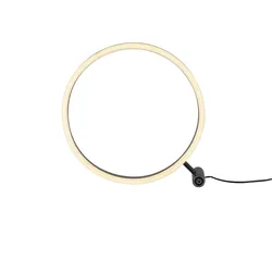 LED Tischlampe anthrazit rund Ø30cm Touchdimmer Switchmo warmweiß Licht