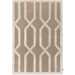 benuta Finest Kurzflor Teppich Maxim Beige 160x230 cm - Moderner Kurzflor-Teppich für Wohnzimmer