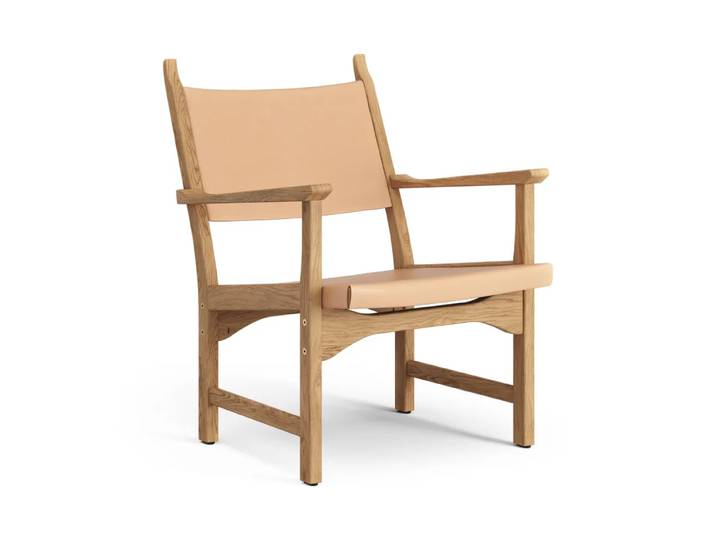 Swedese Fauteuil Caryngo Chêne huilé-cuir nature