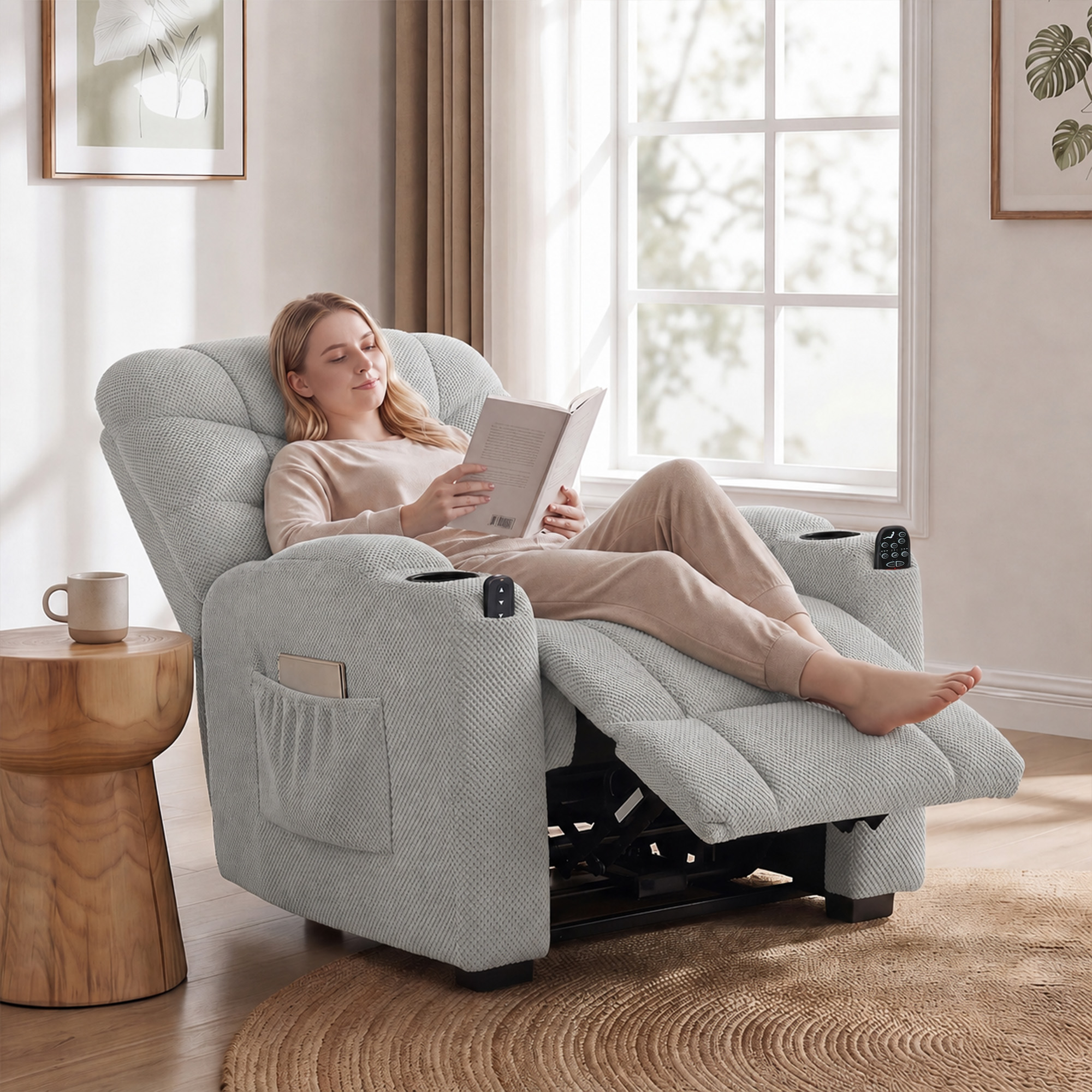 Homcom Poltrona Relax Elettrica con Massaggio, Riscaldamento e Funzione Memory, Grigio   Aosom Italy