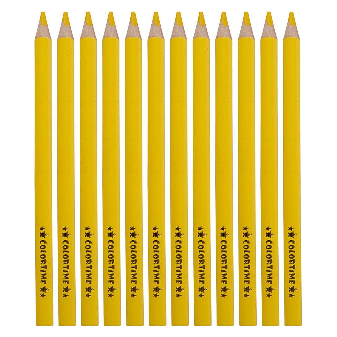 Creativ Company Driehoekige Jumbo Kleurpotloden - Geel, 12st. (12x) (5707167160190)