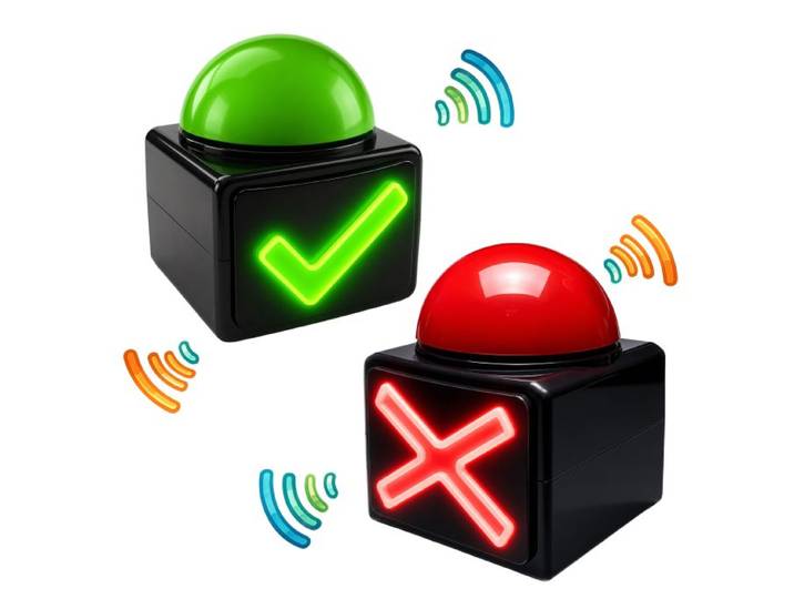 Relaxdays Lot de 2 buzzers son et lumière