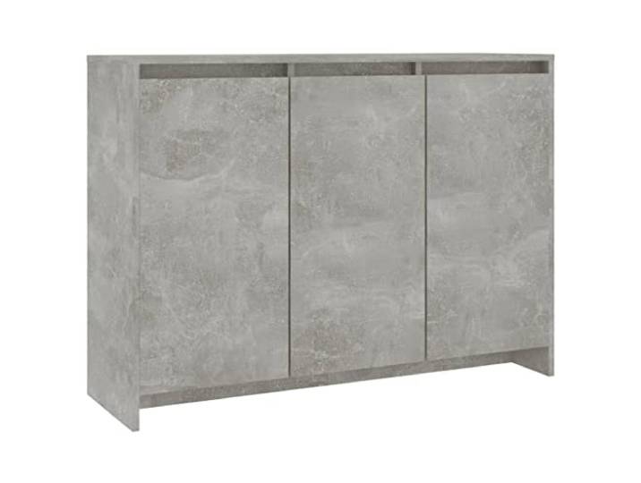GHVBNMF Sideboard Betongrau 102x33x75 cm Beistellschrank Holzwerkstoff Vielseitiger Kommodenschrank mit 3 Türen für Wohnzimmer und Flur, stabile Ablagefläche für Dekoration.