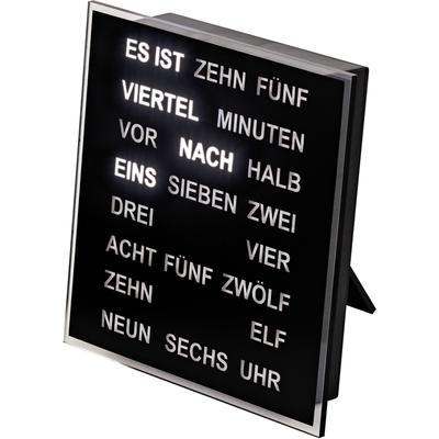 Tischuhr AMS "T1232", schwarz, Tischuhren