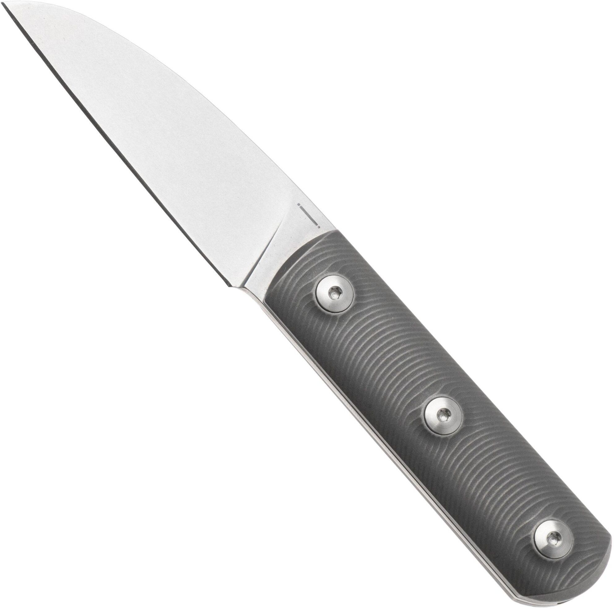 StraightLine Ally AL-T Ally Stonewashed M390, Titanium, coltello fisso