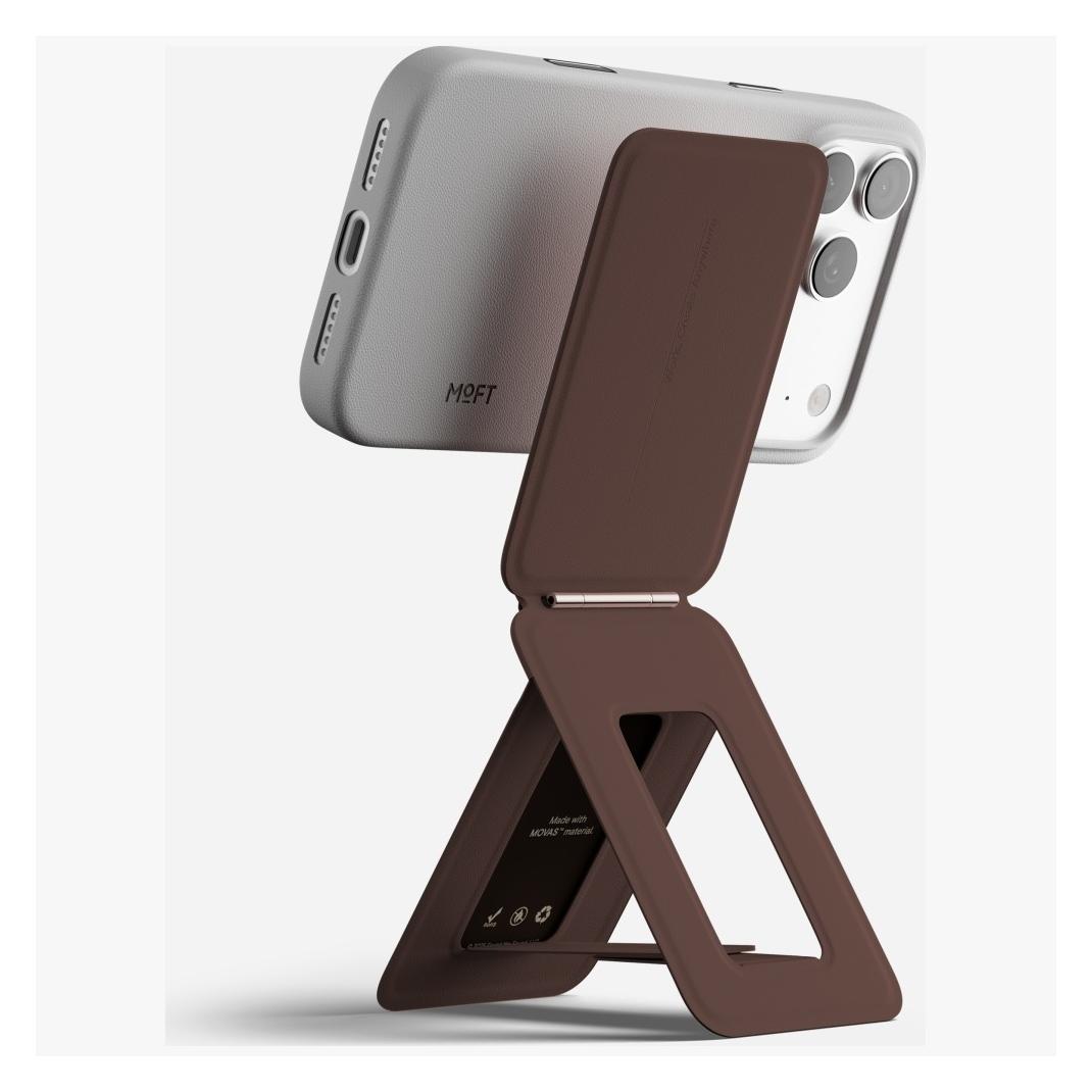MOFT Magnetic Stand with Wallet for Smartphone Movas Coffee Tripod MagSafe brown (Mof000108)
